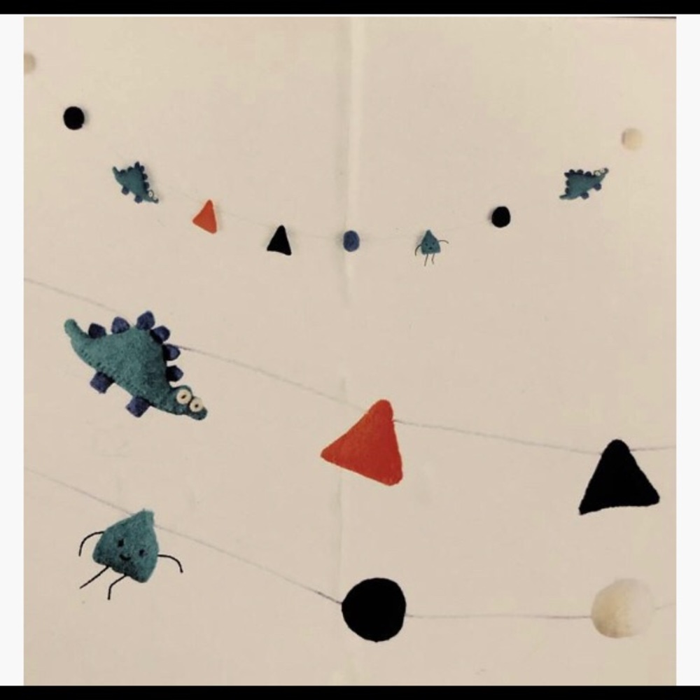 Baby felt garland